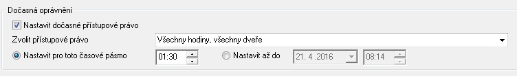 Dočasná přístupová oprávnění