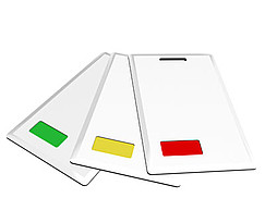 Karty (identifikátory) Paxton s barevnými zónami